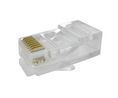 Open RJ45 modulaire stekker, set van 50 stuks, Stekker, RJ45, CAT6, Recht, Posities - 3, Contacten - 3, 50 ST